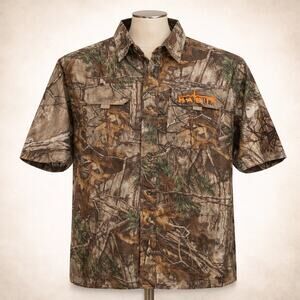 Habit Realtree Camo Hunting Fishing Shirt Men's Size Large L